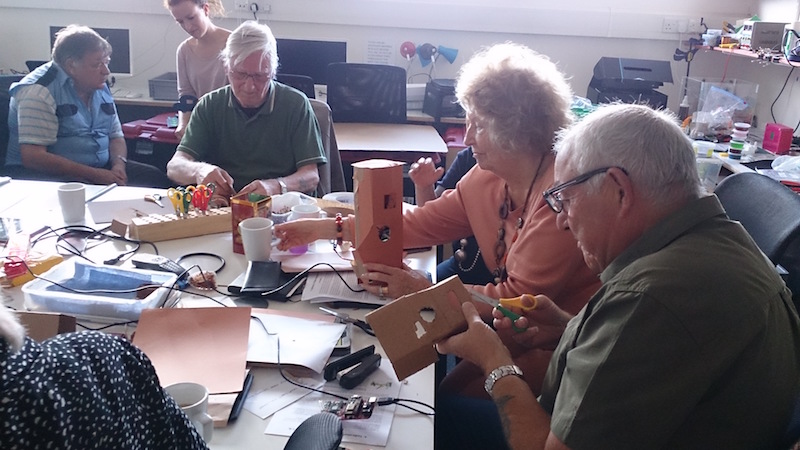 Participants creating mini-prediction machines at FACT